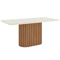 Mesa de Jantar Henn SC84-127 Solana Tampo MDF Com Vidro 180cm