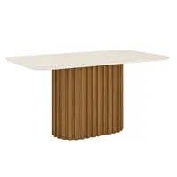 Mesa de Jantar Henn SC68-127 Solana Tampo MDF Com Vidro 160cm