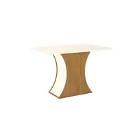 Mesa de Jantar Henn SC18-127 Luiza Com Tampo MDF Canto Reto 120cm