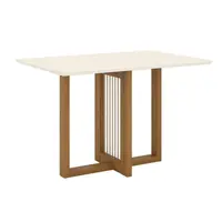 Mesa de Jantar Henn SC75-127 Natalí Tampo MDF Com Cantos Retos 120cm