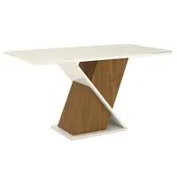 Mesa de Jantar Henn SC115-129 Solus Com Tampo Vidro 160cm
