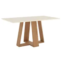 Mesa de Jantar Henn SC94-127 Lins Tampo MDF Canto Reto 80x160x90cm