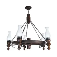 Lustre 5 Lâmpadas Luminárias Müller 905E Roda de Carroça