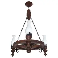 Lustre 3 Lâmpadas Luminárias Müller 903E Roda de Carroça