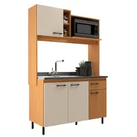 Cozinha Compacta Móveis Sul Yara 4 Portas 1 Gaveta MDP 187x123x51cm