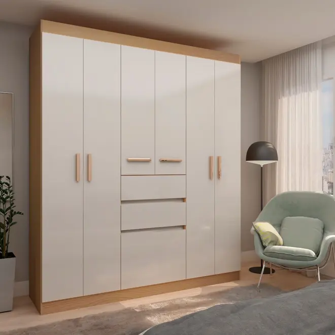 Guarda Roupa / Roupeiro GenialFlex 0647 MDP 7 Portas 2 Gavetas