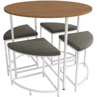 Mesa Kappesberg LI038 MDP com 4 Bancos 76,5x90x90cm