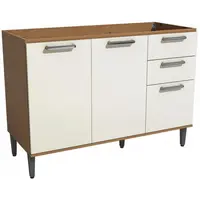Balcão de Pia Kappesberg T722 2 Portas 3 Gavetas MDP 120cm