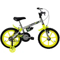 Bicicleta Infantil Track Bikes Aro 16 Dino Neon CR Freios V-Brake Nylon