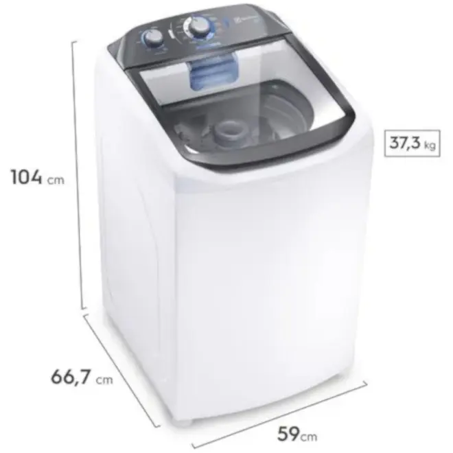 Máquina de Lavar Roupas Electrolux Efficient LDA13 13KG Reuso de