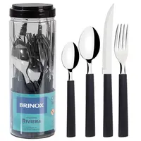Faqueiro Brinox Riviera 6025/712 24 Peças Aço Inox e Polipropileno