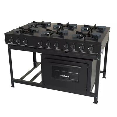 Fogão 6 Bocas Venâncio Bravo Com Forno Azul - Br6bfaz