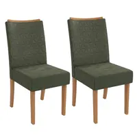 Conjunto 2 Cadeiras Kappesberg 2CAD129CN 1 Lugar Tecido Suede MDF
