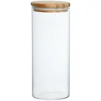 Pote Hermético Vidro Hauskraft com Tampa Bambu 1,2L