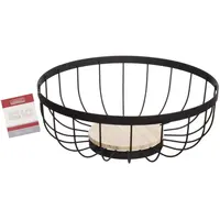 Fruteira de Mesa Hauskraft FRUT002 Redonda Ferro e Madeira 28,5cm