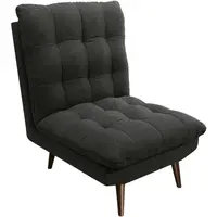 Poltrona Estofada Kappesberg Ibiza POL014 Pés de Madeira Revestimento Suede