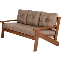 Estofado Movezen Nogueira D72 3 Lugares 83 x 175 x 88cm