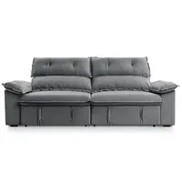 Sofá Retrátil Estofado Gralha Azul Aris 102 x 250 x 109cm