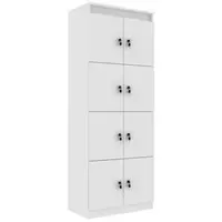 Armário Tecnomobili ME4202 Com Chaves MDP 6 Prateleiras 160x60x36cm