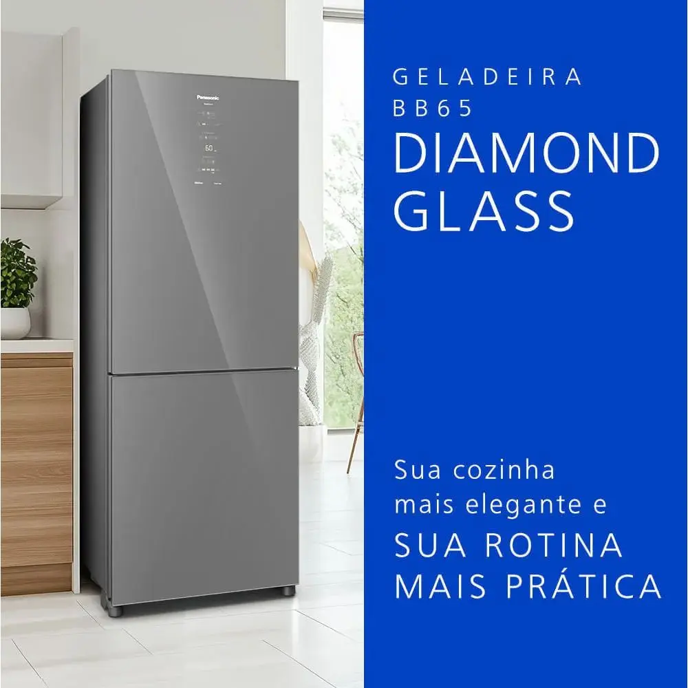 Geladeira Panasonic NR-BB65GV7M 467L 2 Portas Frost Free Inverter