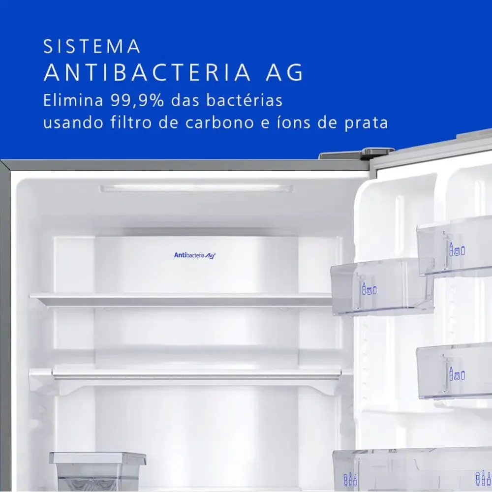 Geladeira Panasonic NR-BB65GV7M 467L 2 Portas Frost Free Inverter