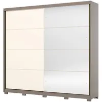 Guarda Roupa / Roupeiro Henn D350 Dream 2 Portas Deslizantes 6 Gavetas C/ Espelho MDF 240x263,5x54cm