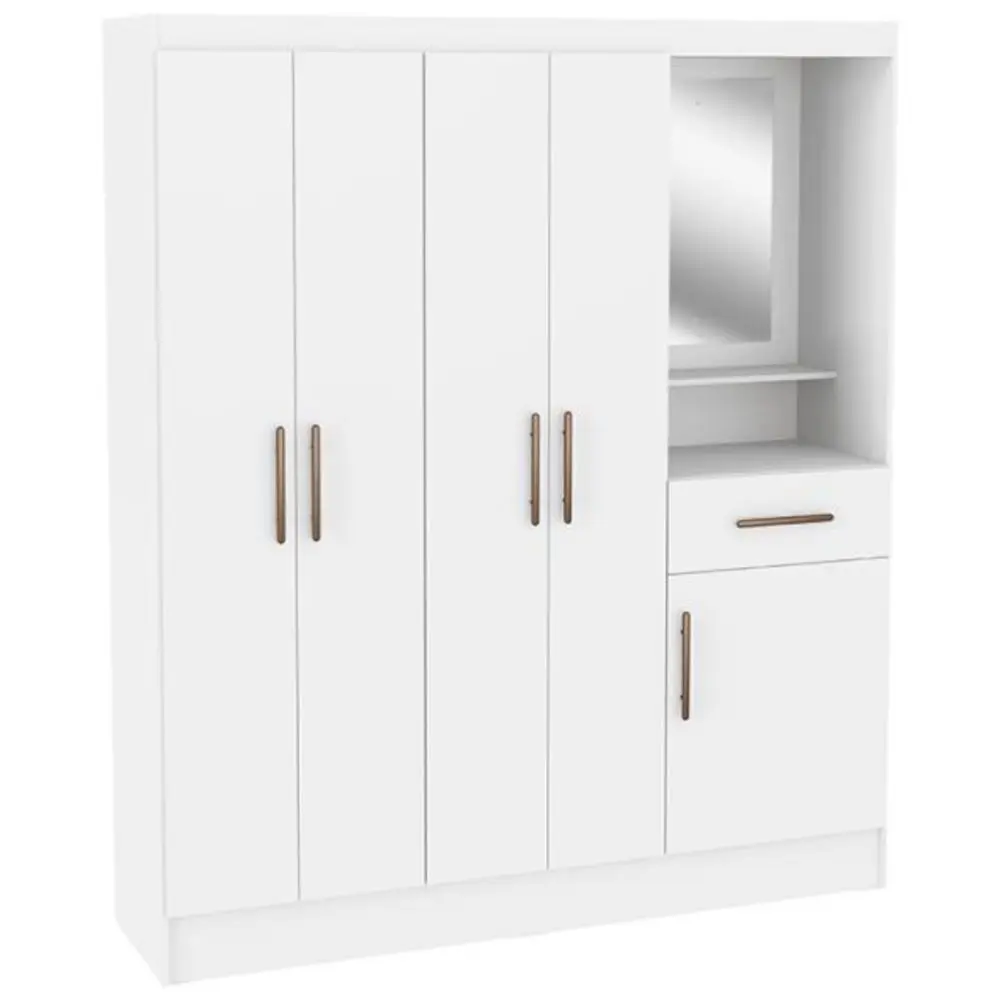 Guarda Roupa / Roupeiro San Marino Jasmim 5 Portas 1 Gaveta Com