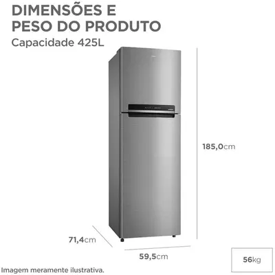 Geladeira Midea MD-RT572EVD463 425L 2 Portas Frost Free Inverter