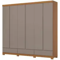 Guarda Roupa / Roupeiro Henn D344 Imperial 6 Portas e 9 Gavetas 240 x 260 x 54cm MDF