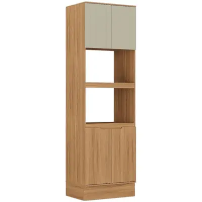 Kit Forno e Microondas Alma Carraro 4 Portas MDF 230 x 70 x 50cm