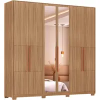 Guarda Roupa / Roupeiro Carraro Toronto 6 Portas e 4 Gavetas MDF 225,5 x 231 x 52 cm