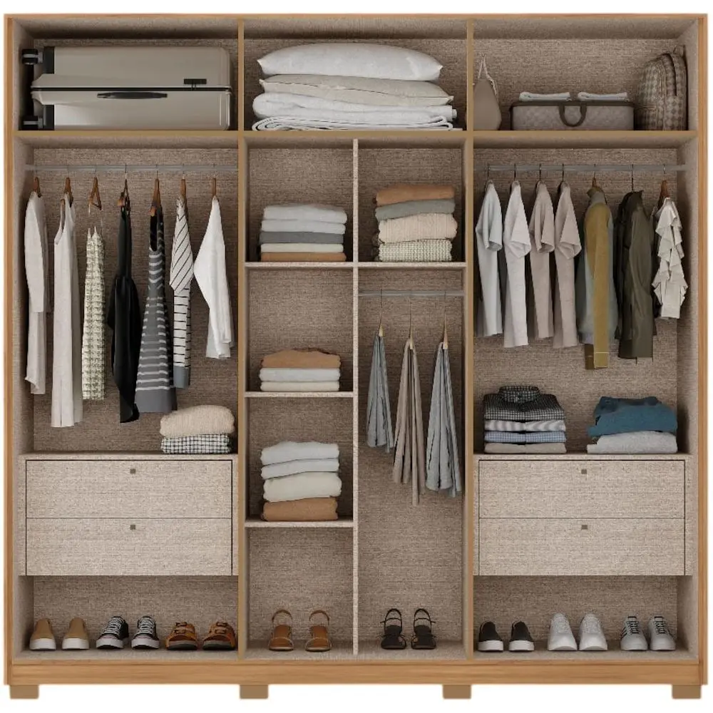 Guarda Roupa / Roupeiro Carraro Toronto 6 Portas e 4 Gavetas MDF