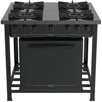 Fogão a Gás Industrial Dako Couraçado 300001472 4 Bocas com Forno e Dupla Chama
