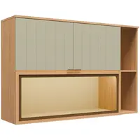 Aéreo Carraro Alma 3 Portas com Vidro e Led MDF 78,5 x 120 x 30cm