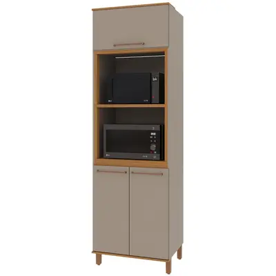 Kit Forno e Microondas Indekes 6227.1 Damasco 3 Portas MDP 228 x 70 x 52cm