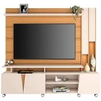 Estante Home Theater HB Virtus Para TV de até 70" 3 Portas com Led 187,5 x 200 x 40cm
