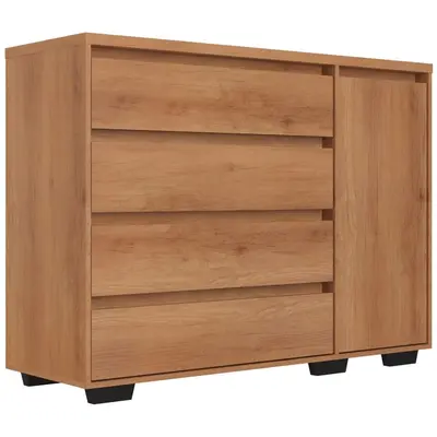 Cômoda THB Aurora 1 Porta e 4 Gavetas MDF 99,5 x 135 x 45cm