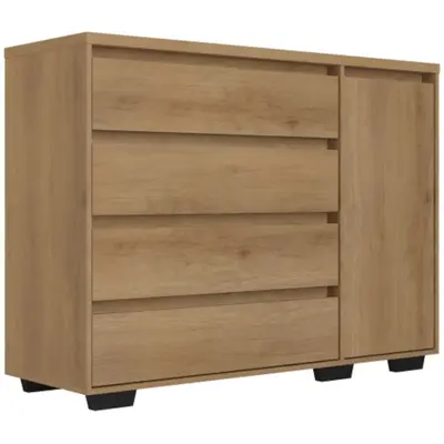 Cômoda THB Aurora 1 Porta e 4 Gavetas MDF 99,5 x 135 x 45cm