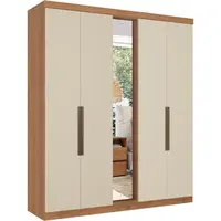 Guarda Roupa / Roupeiro Benoá Home 5984 Com Espelho 5 Portas e 4 Gavetas MDF 230 x 200 x 55 cm