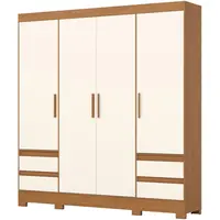 Guarda Roupa / Roupeiro Henn B383-221 4 Portas 4 Gavetas 215 x 203 x 42,5cm