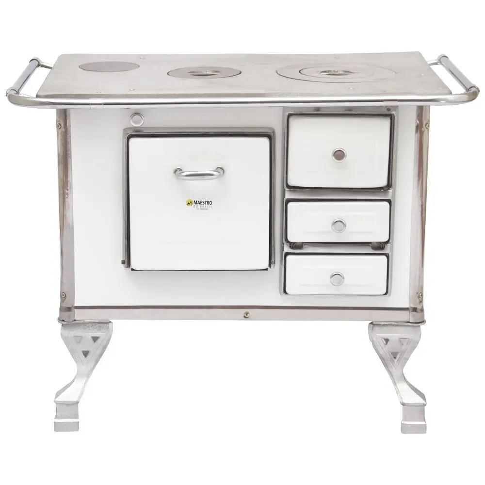 Fogão a Lenha Maestro Número Um Saída Esquerda Chapa Ferro Fundido