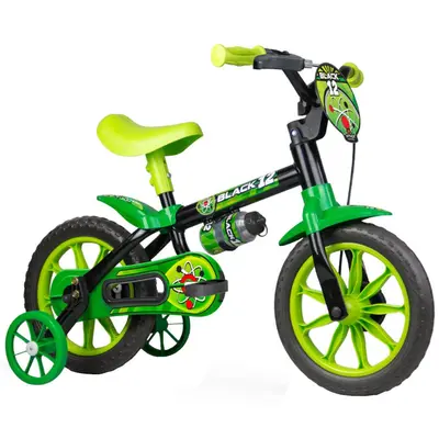Bicicleta Infantil Nathor Aro 12 Black12 Suporte Garrafa Benoit