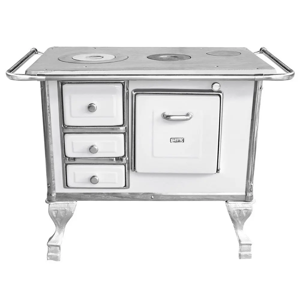 Fogão a Lenha Maestro Número Um Saída Direita Chapa Ferro Fundido Preto