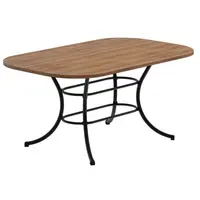 Mesa Carraro 1547 Retangular Pintura Preto Fosco Com Tampo MDP