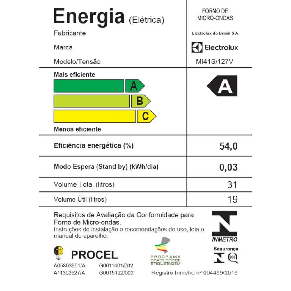 Micro-ondas Electrolux MI41S 31L QR Code Porta Espelhada - Benoit