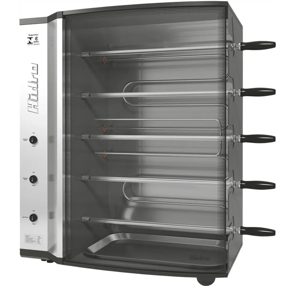 Assador Elétrico Hidro Che 151555 Giratório 5 Espetos 220v