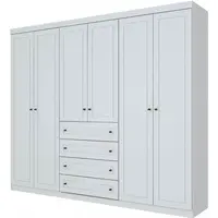 Guarda Roupa / Roupeiro Casal Henn D205-05 6 Portas 4 Gavetas MDP e MDF