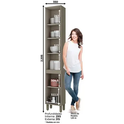 Paneleiro Henn C72-35 Connect 2 Portas MDF - Benoit.com.br