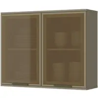Armário Aéreo Henn C55-23 2 Portas com Vidro MDF