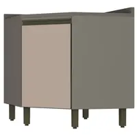 Balcão De Canto Henn CE130-35 1 Porta Com Tampo 79cm - Benoit.com.br